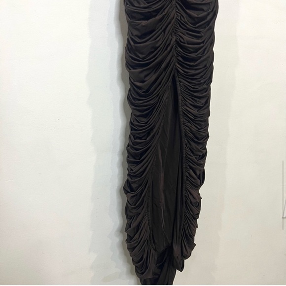 Alex Perry Huntley Gown ruched maxi dress with Gloves size US 8 Worn once - Picture 11 of 12